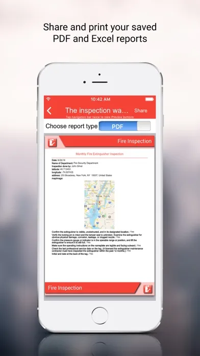 Tangkapan skrin Fire Inspection App