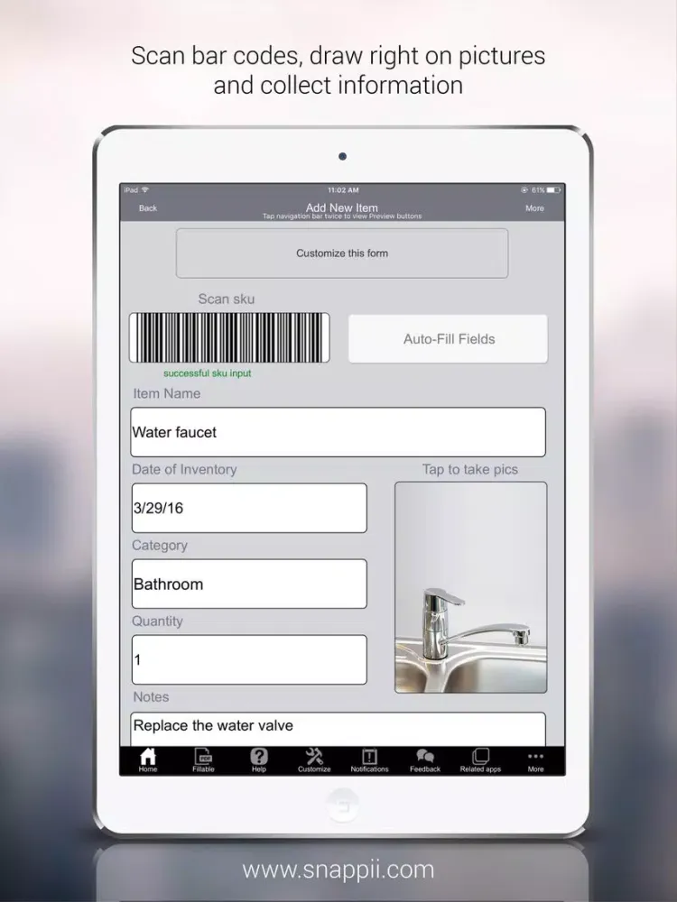 Home Inventory App iPad 应用截图