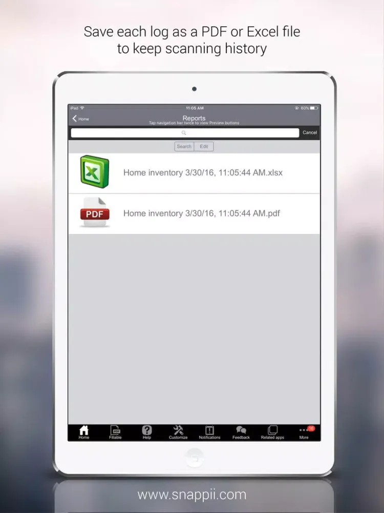 Home Inventory App iPad 应用截图