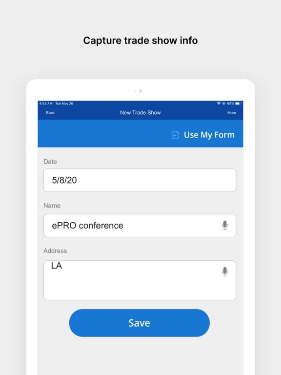 Capturas de pantalla de Trade Show Lead Collection App iPad 