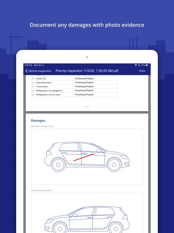 Zrzuty ekranu Inspect & Maintain Vehicles iPad 