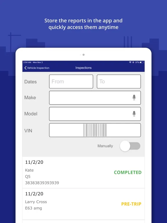 Zrzuty ekranu Inspect & Maintain Vehicles iPad 