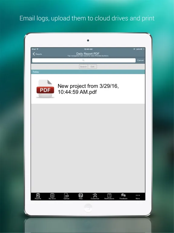 Capturas de pantalla de Report My Logs iPad 