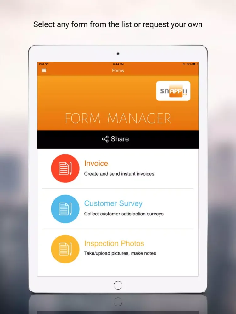Snappii Form Manager App iPad  Ekran Görüntüleri