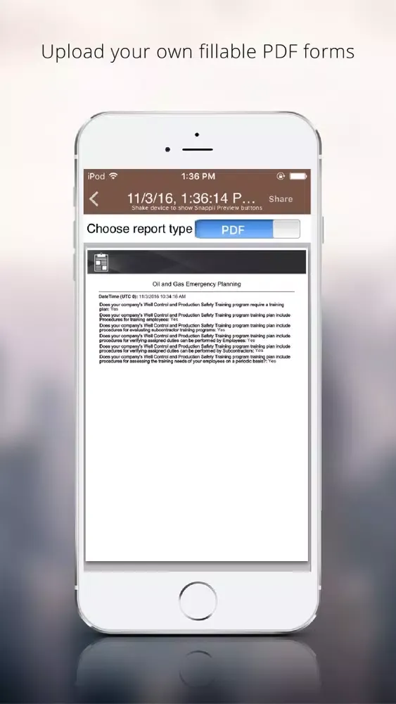 ภาพหน้าจอของ Oil and Gas Emergency Planning App