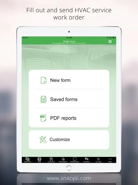 تصاویر HVAC Service Work Order iPad 