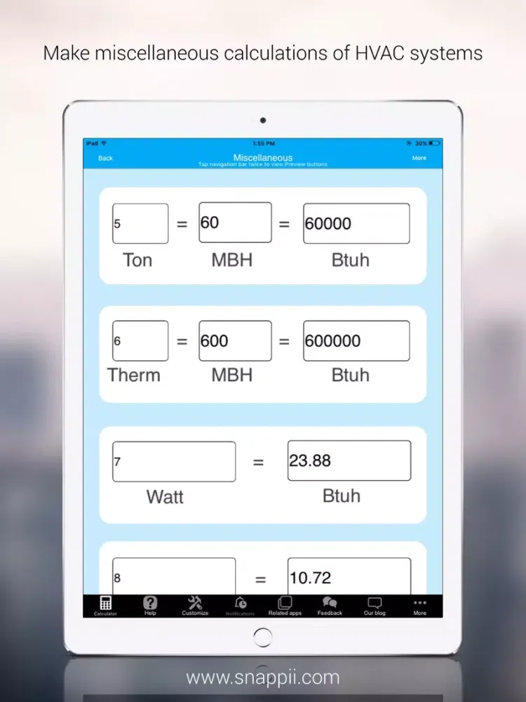 HVAC Calculations Manager iPad  Ekran Görüntüleri