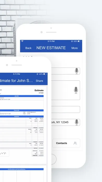 Tangkapan layar HVAC Estimate