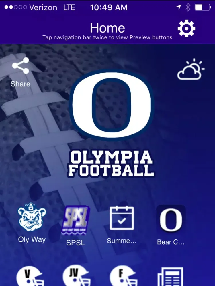 Olympia High School Football app iPad  Screenshots