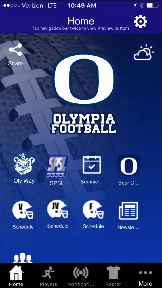 Olympia High School Football app Screenshots