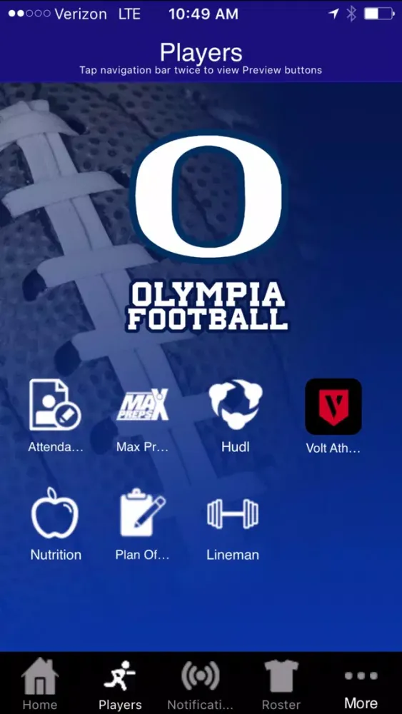 Olympia High School Football app Screenshots
