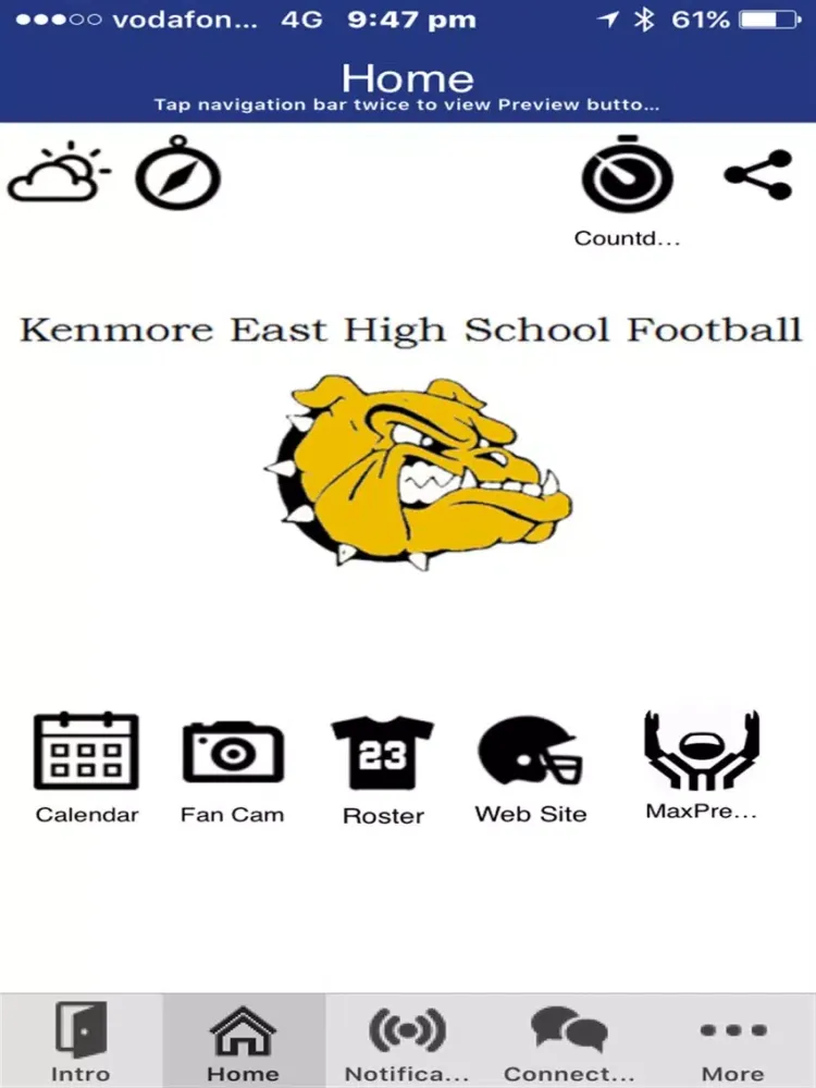 Capturas de pantalla de Kenmore East Football. iPad 