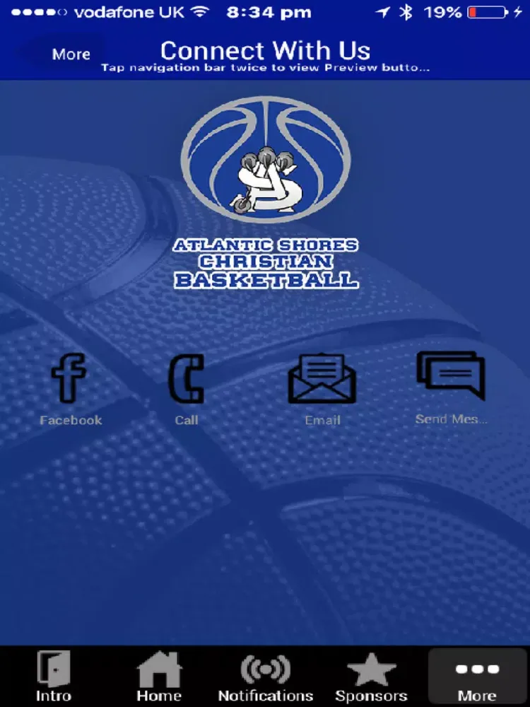 Tangkapan skrin Atlantic Shores Christian Basketball App iPad 