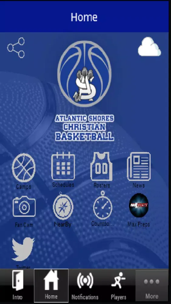 Tangkapan skrin Atlantic Shores Christian Basketball App