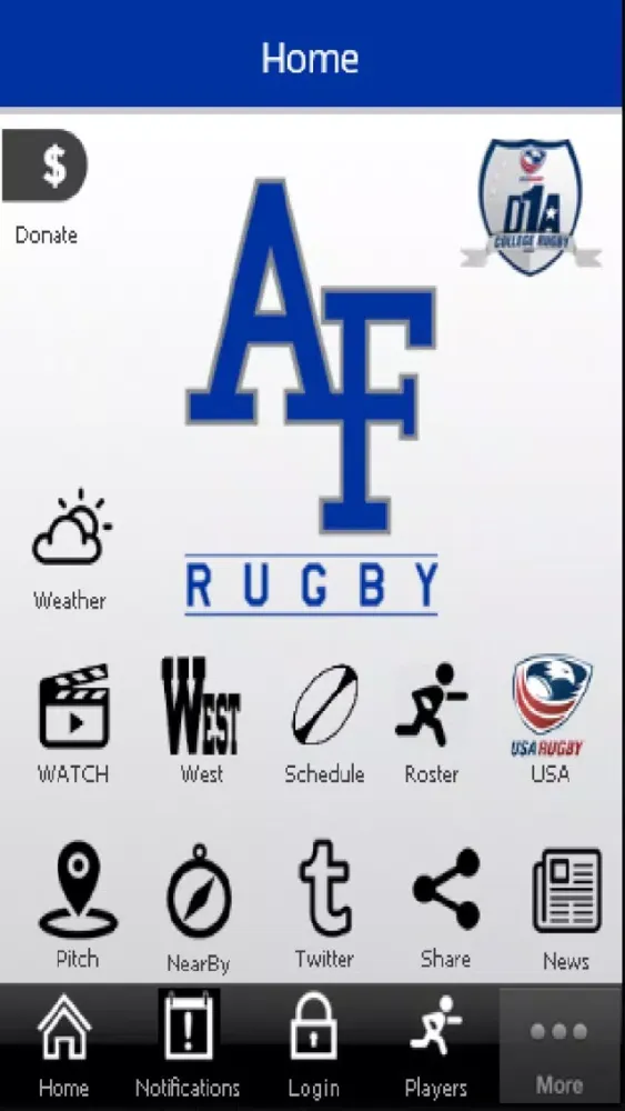 Capturas de pantalla de Air Force Rugby App