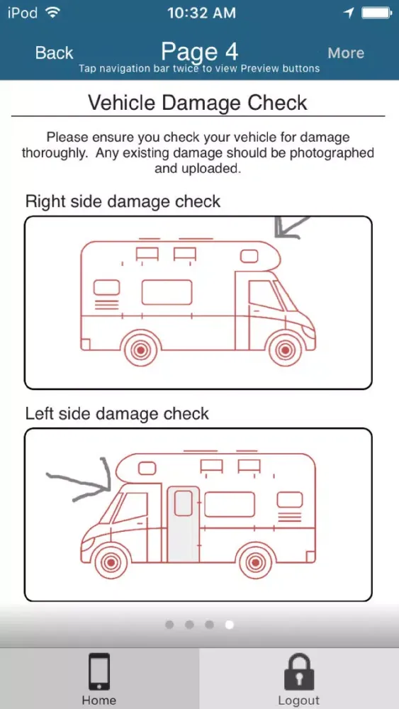Captures d'écran de RV Rental Inspection app