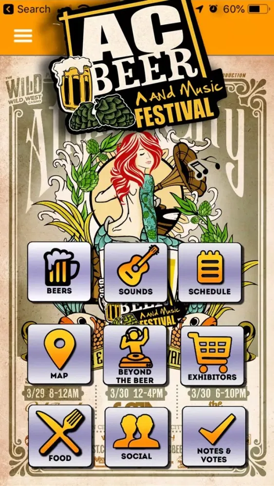 Capturas de pantalla de AC Beer and Music Festival App