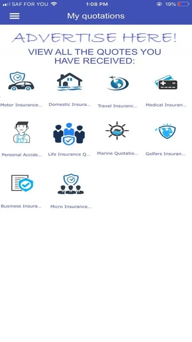 Zrzuty ekranu Bima App - Insurance Quotes