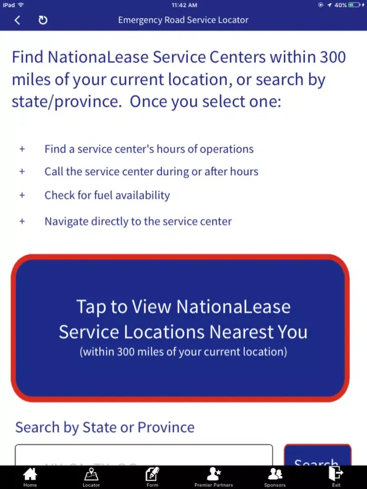 Captures d'écran de NationaLease Road Service iPad 