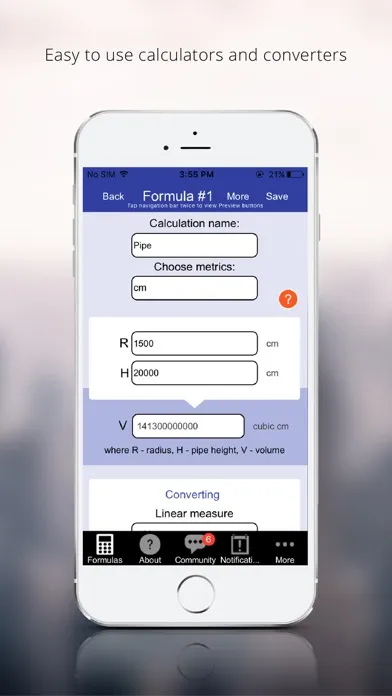 Capturas de pantalla de Oilfield Pipe Volume app