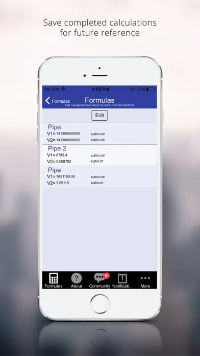 Capturas de pantalla de Oilfield Pipe Volume app