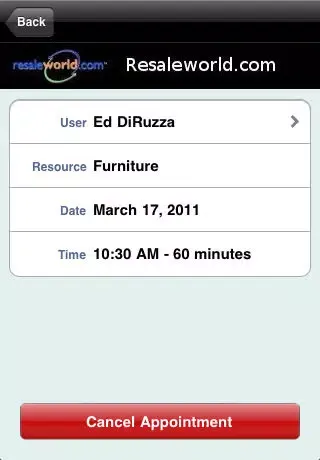 Appointment Scheduler Admin Screenshots