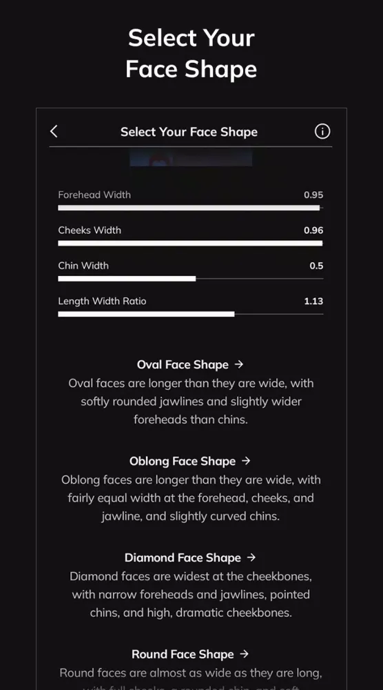 Capturas de pantalla de Face Shape & Beauty Analyzer