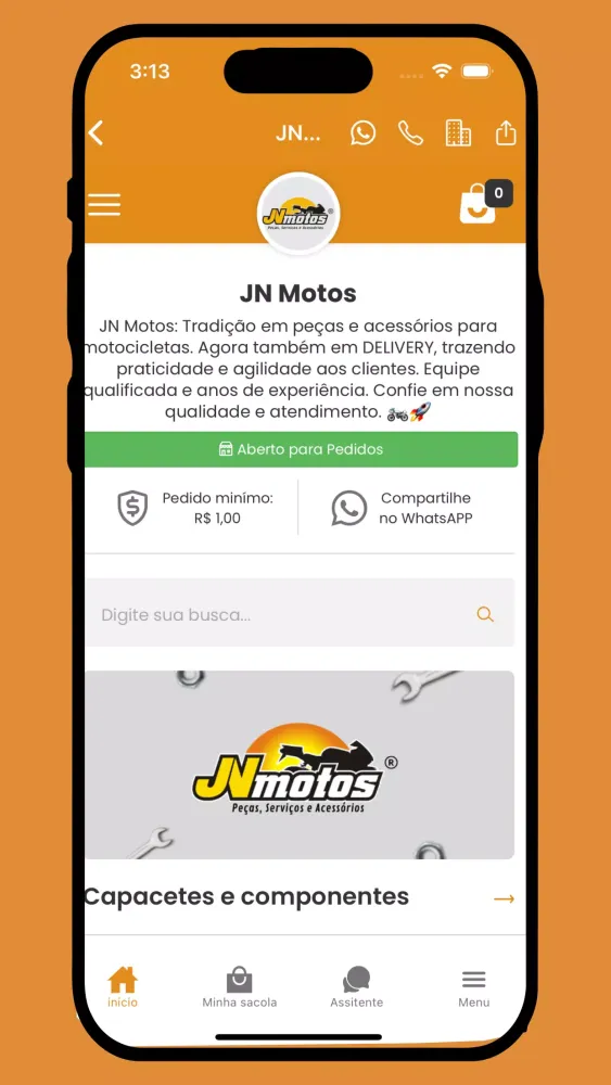 Tangkapan layar JN Motos