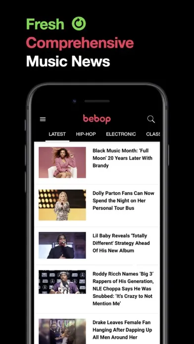 Zrzuty ekranu Music News by Bebop