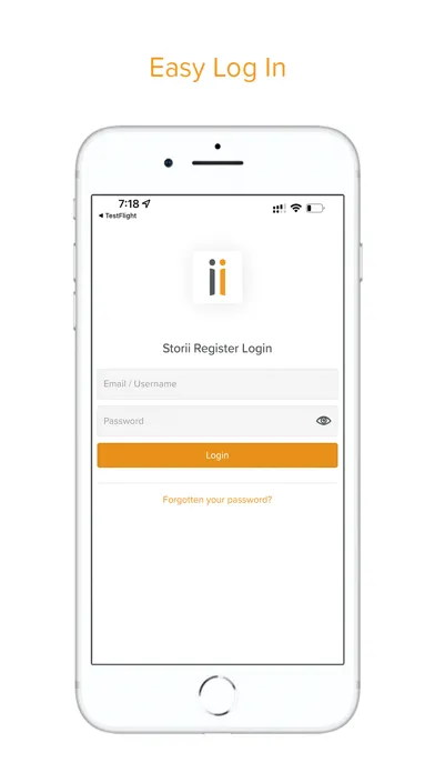 Ảnh chụp màn hình của Storii Register