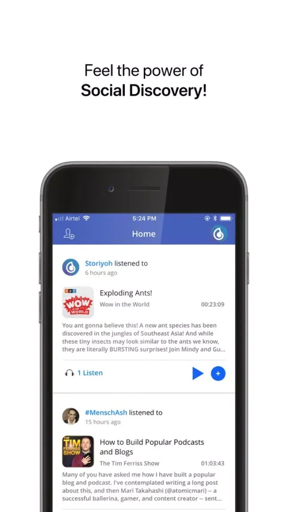 Storiyoh - Social Podcast App应用截图