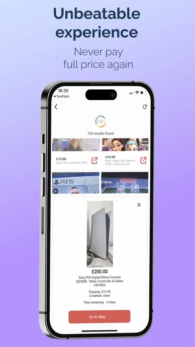 Zero Bid Finder for eBay USA سکرین شاٹس