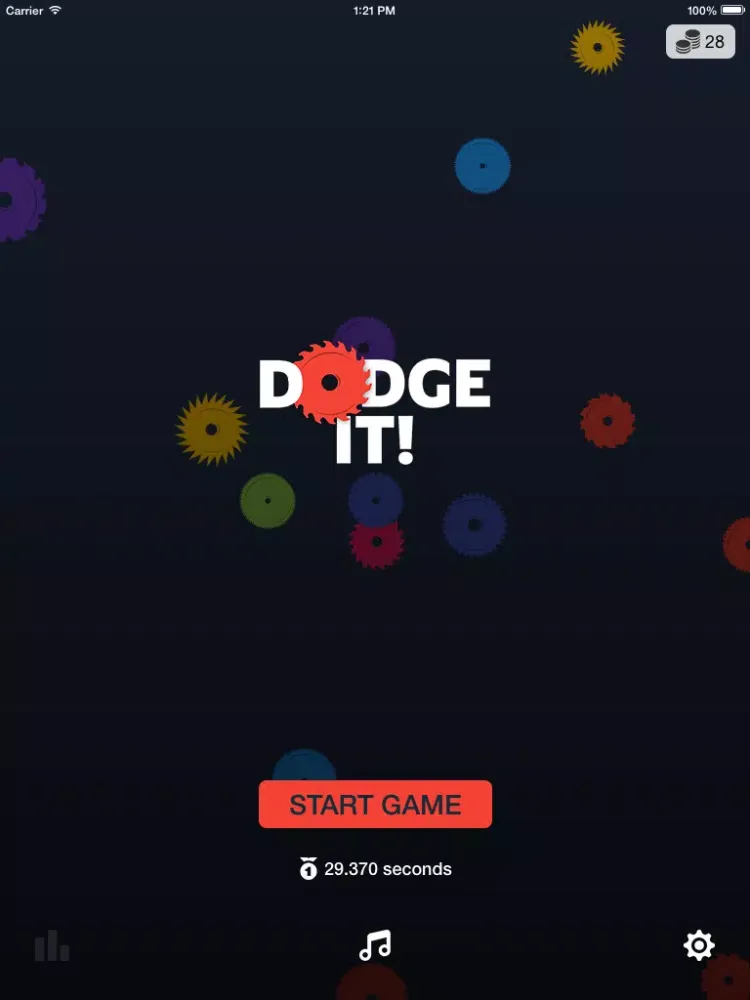 Ảnh chụp màn hình của Dodge It! - Move Your Finger & Evade The Blades iPad 