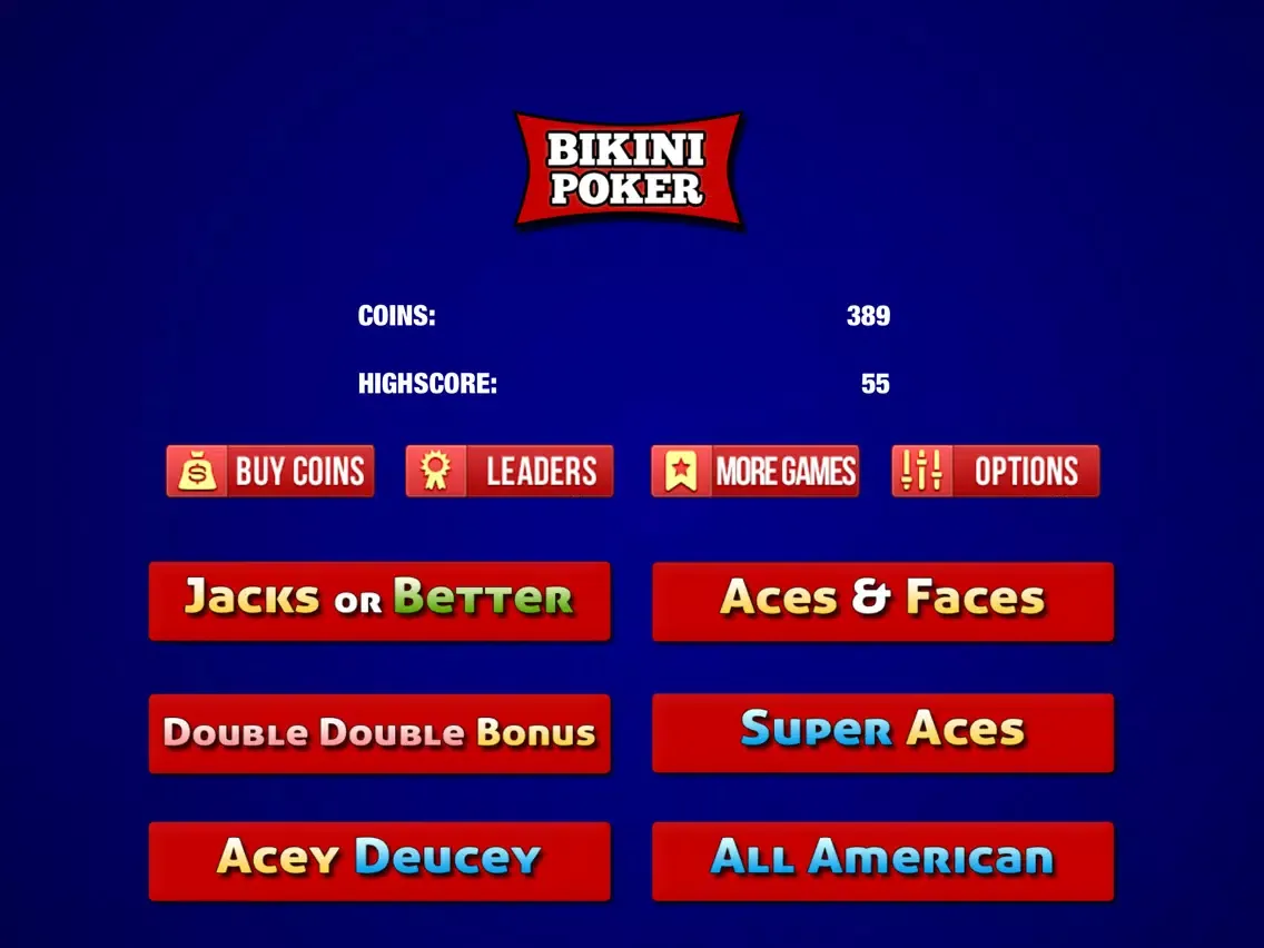 Bikini Poker Casino - Free Video Poker, Jacks or Better, Las Vegas Style Card Games iPad 应用截图