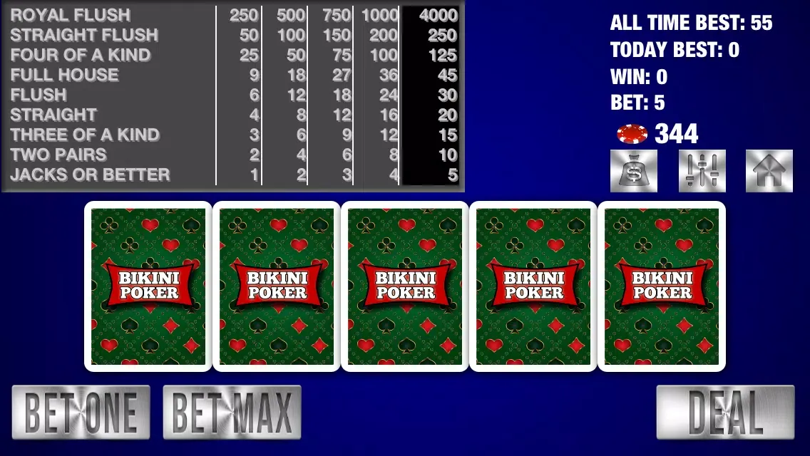 Bikini Poker Casino - Free Video Poker, Jacks or Better, Las Vegas Style Card Games应用截图