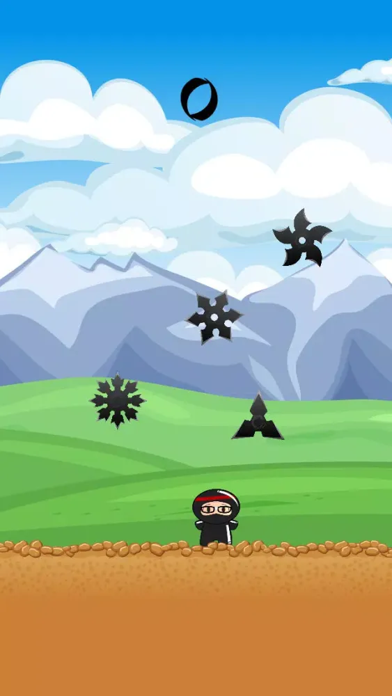 Tangkapan skrin Nerdy Ninja - Dodge Stars