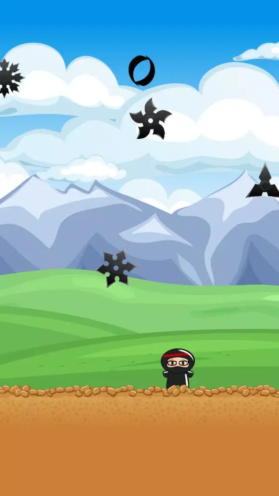 Tangkapan skrin Nerdy Ninja - Dodge Stars
