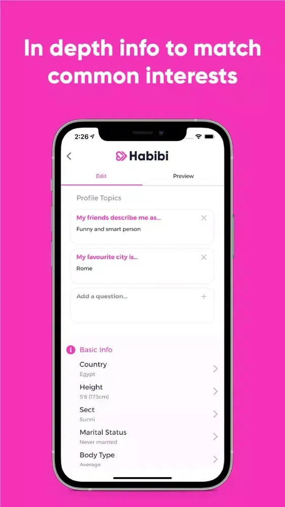 Captures d'écran de Habibi: Dating & Relationships