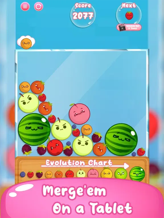 Watermelon Merge Suika Game iPad  سکرین شاٹس