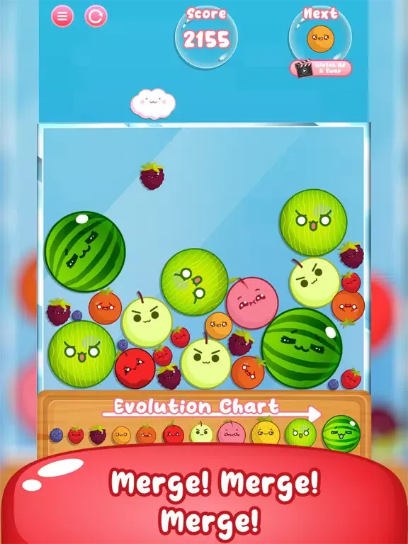 Watermelon Merge Suika Game iPad  سکرین شاٹس