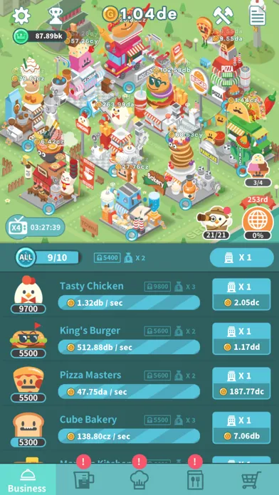Tangkapan skrin Foodpia Tycoon