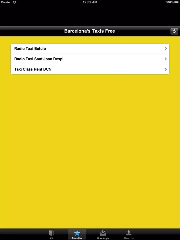 Tangkapan skrin Barcelona's Taxis Free iPad 
