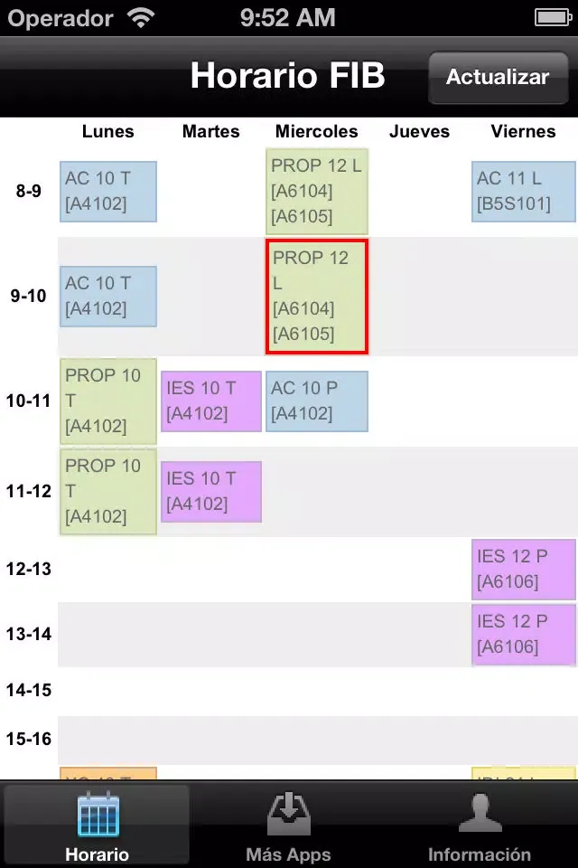 Horario FIB应用截图