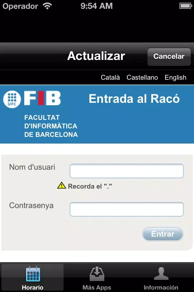 Horario FIB应用截图