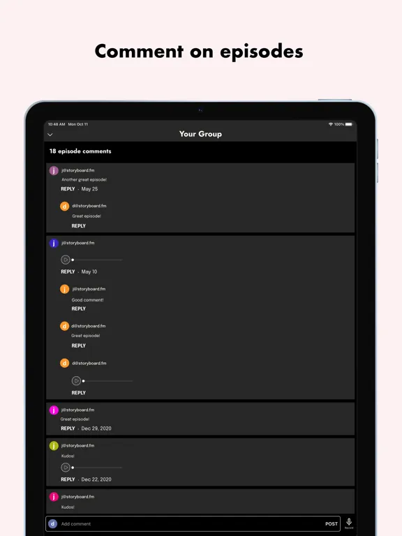 Storyboard Podcasts iPad 应用截图