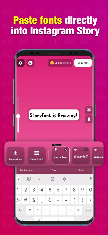StoryFont for Instagram Story Screenshots