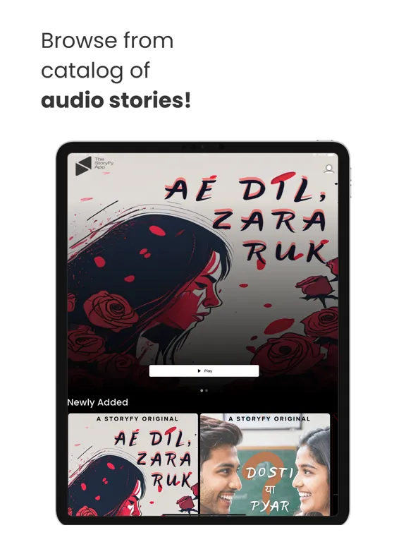 The StoryFy App iPad  স্ক্রিনশট