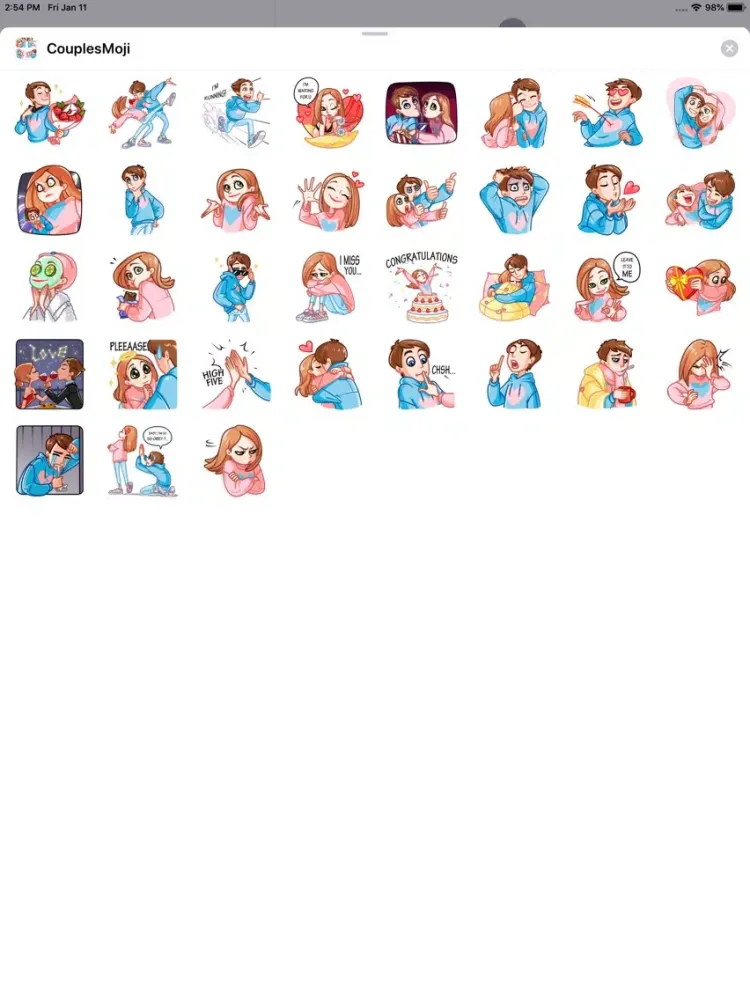 Capturas de pantalla de CouplesMoji - Stickers Pack iPad 