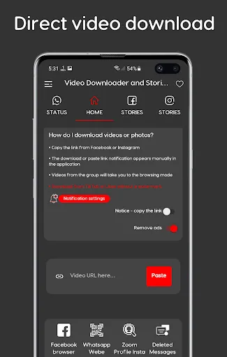 Скриншоты Video Downloader and Stories