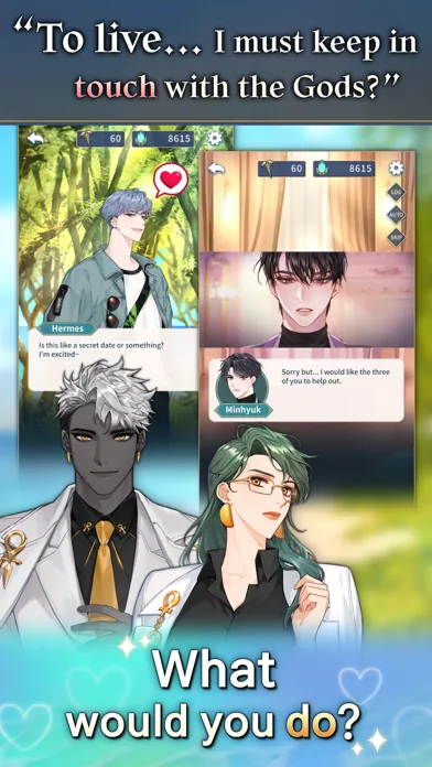 Captures d'écran de Dear My God : otome story game